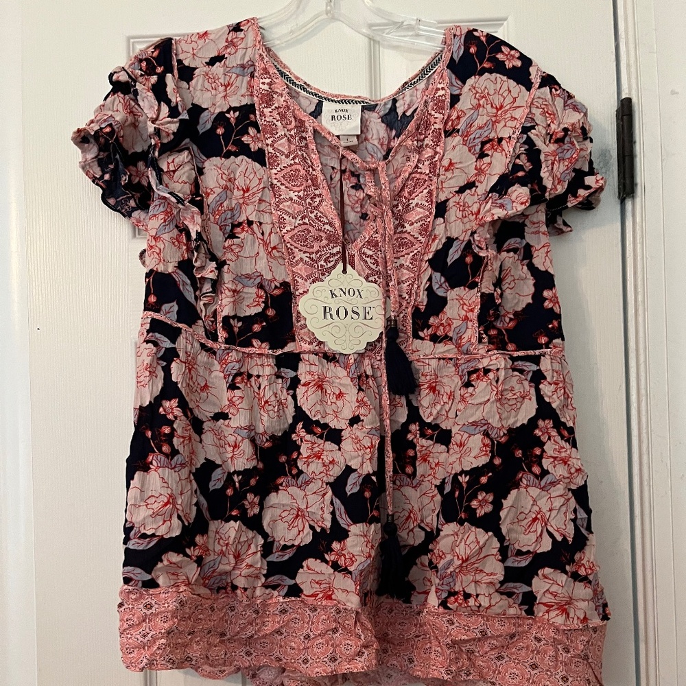 Knox Rose Peasant Top